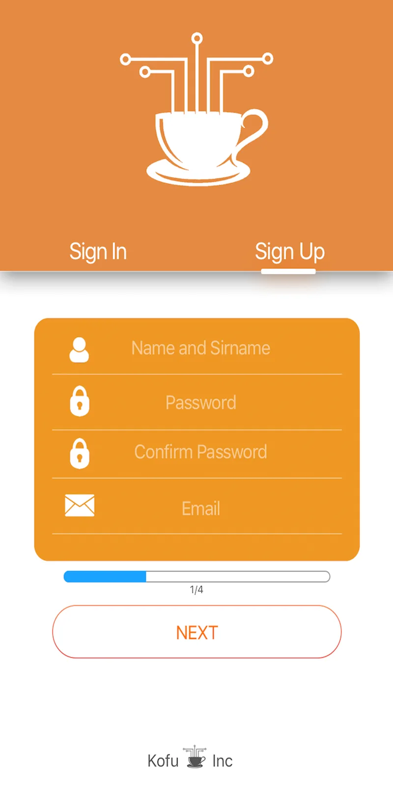 Kofu connections list interface