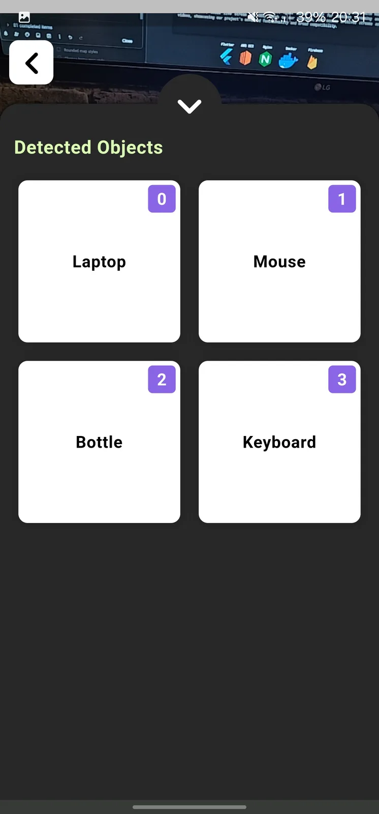 Zune content creation and object-linked action screen